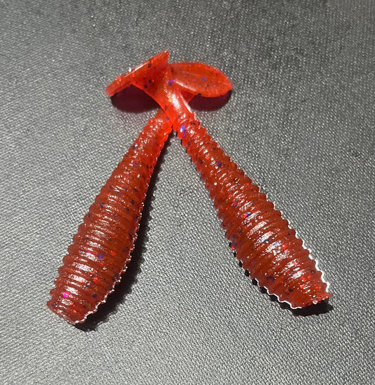 Cherry Burst- Ripper Paddle Tail 3.5"
