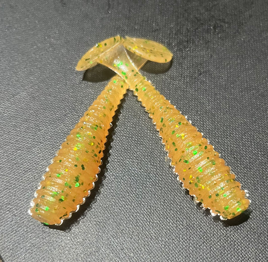 Emerald Orange- Ripper Paddle Tail 3.5"
