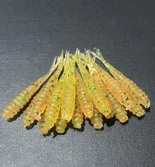 Emerald Orange- Fork Tail Grub 2.5"