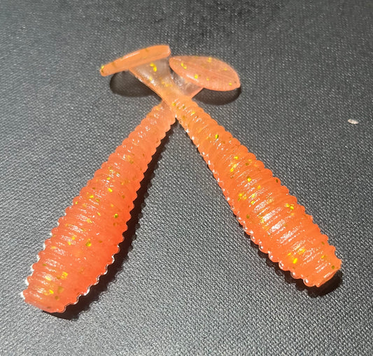 Chartreuse Orange- Ripper Paddle Tail 3.5"