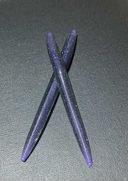 Cosmic Purple- Core Shot Stick Worm 5"