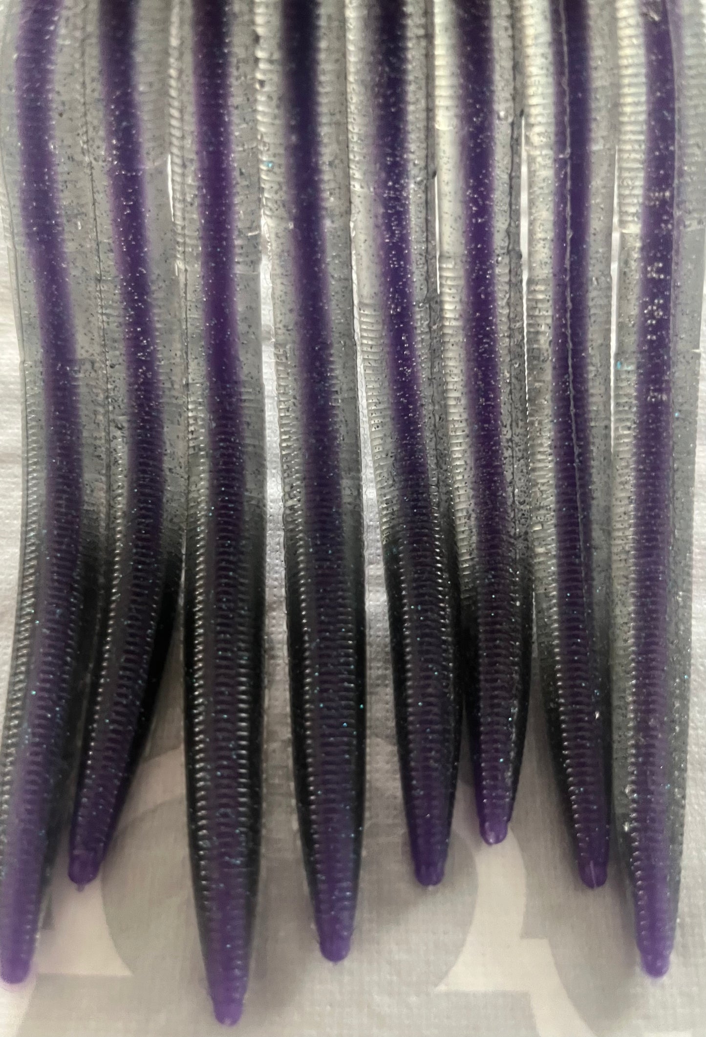 Cosmic Purple- Core Shot Stick Worm 5"