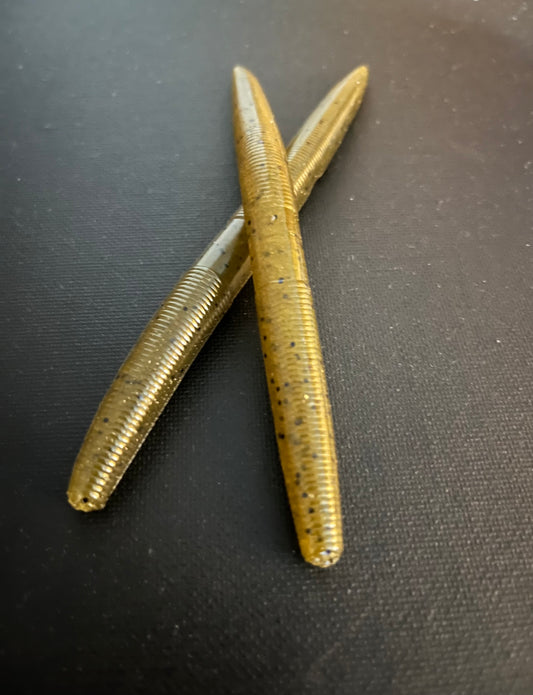 Green Pumpkin- Stick Worms 5"